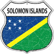 Solomon Islands Flag Highway Shield Metal Sign 12" (HS)