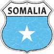 Somalia Flag Highway Shield Metal Sign 12" (HS)