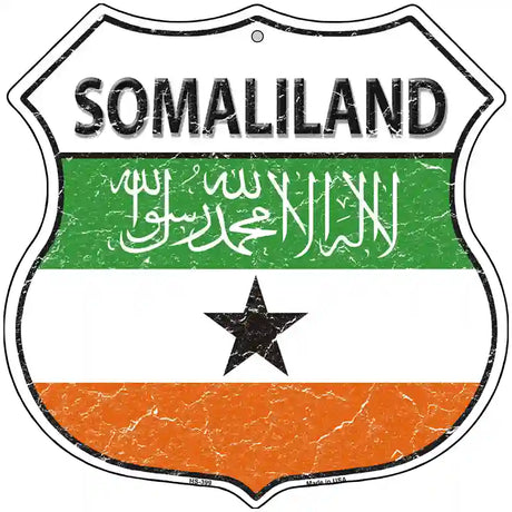 Somaliland Flag Highway Shield Metal Sign 12" (HS)