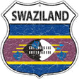 Swaziland Flag Highway Shield Metal Sign 12" (HS)