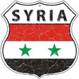 Syria Flag Highway Shield Metal Sign 12" (HS)