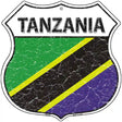 Tanzania Flag Highway Shield Metal Sign 12" (HS)