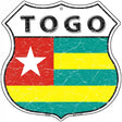 Togo Flag Highway Shield Metal Sign 12" (HS)