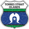 Torres Strait Islands Flag Highway Shield Metal Sign 12" (HS)