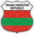 Trans Dniester Republic Flag Highway Shield Metal Sign 12" (HS)