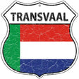 Transvaal Flag Highway Shield Metal Sign 12" (HS)