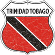 Trinidad Tobago Flag Highway Shield Metal Sign 12" (HS)