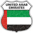 United Arab Emirates Flag Highway Shield Metal Sign 12" (HS)