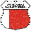 United Arab Emirates Dubai Flag Highway Shield Metal Sign 12" (HS)