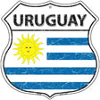 Uruguay Flag Highway Shield Metal Sign 12" (HS)