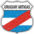 Uruguay Artigas Flag Highway Shield Metal Sign 12" (HS)