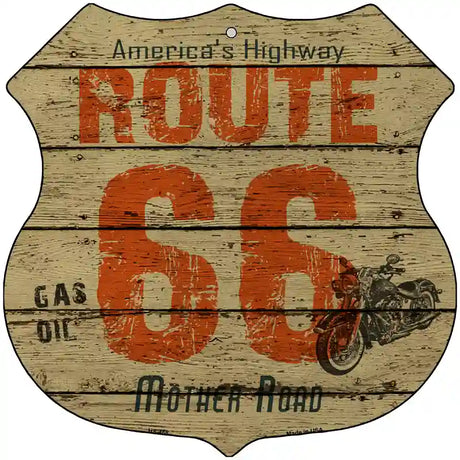 Route 66 Vintage Highway Shield Metal Sign 12" (HS)