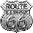 Route 66 Diamond Illinois Metal Novelty Highway Shield Sign 12" (HS)