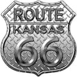 Route 66 Diamond Kansas Metal Novelty Highway Shield Sign 12" (HS)