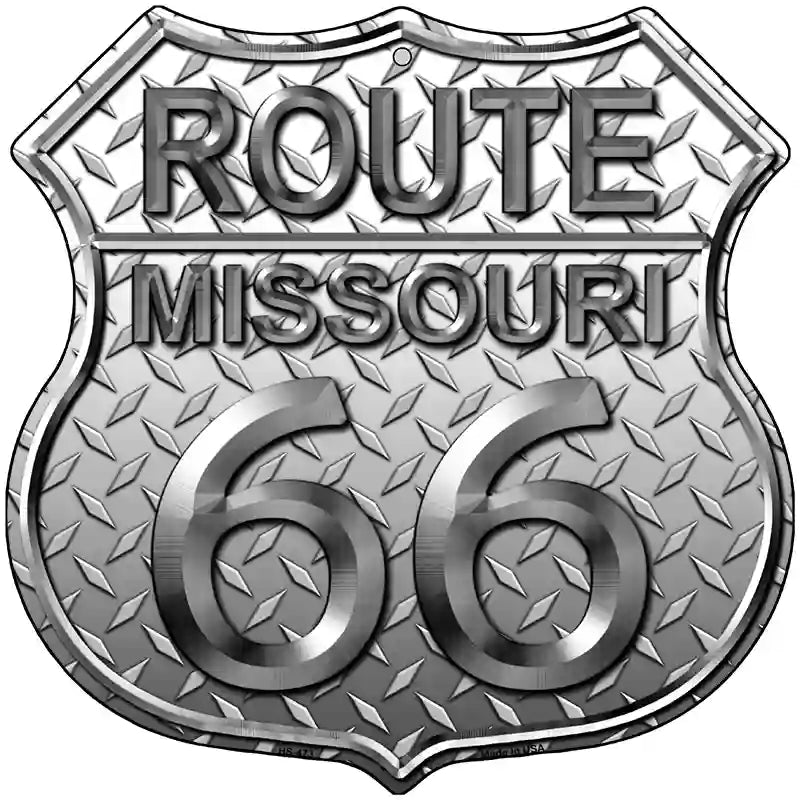 Route 66 Diamond Missouri Metal Novelty Highway Shield Sign 12" (HS)