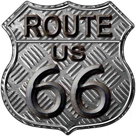 Route 66 Stamped Metal Novelty Highway Shield Sign 12" (HS)