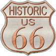 Historic Route 66 Metal Novelty Highway Shield Sign 12" (HS)