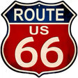 Route 66 Vintage Metal Novelty Highway Shield Sign 12" (HS)