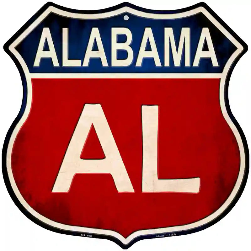 Alabama Metal Novelty Highway Shield Sign 12" (HS)