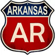 Arkansas Metal Novelty Highway Shield Sign 12" (HS)