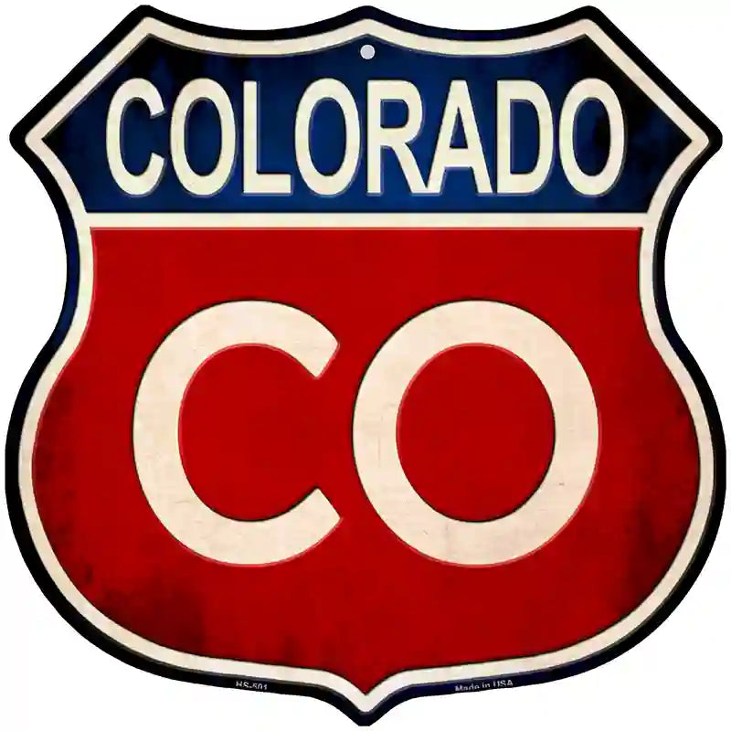 Colorado Metal Novelty Highway Shield Sign 12" (HS)