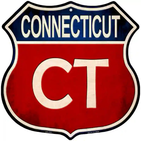 Connecticut Metal Novelty Highway Shield Sign 12" (HS)