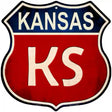 Kansas Metal Novelty Highway Shield Sign 12" (HS)