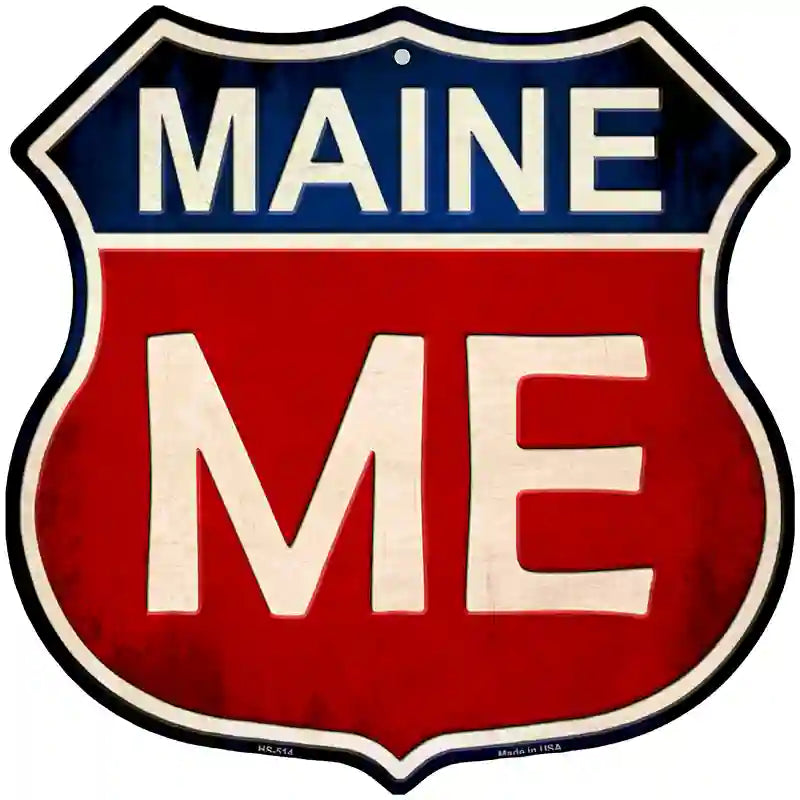 Maine Metal Novelty Highway Shield Sign 12" (HS)