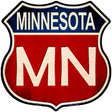 Minnesota Metal Novelty Highway Shield Sign 12" (HS)