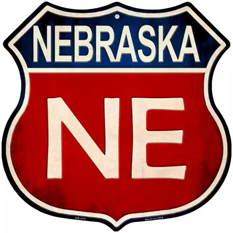 Nebraska Metal Novelty Highway Shield Sign 12" (HS)