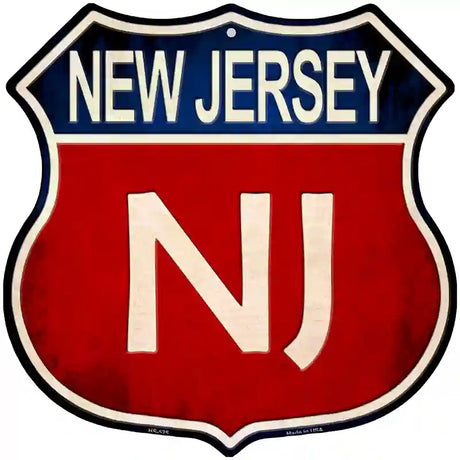 New Jersey Metal Novelty Highway Shield Sign 12" (HS)