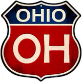 Ohio Metal Novelty Highway Shield Sign 12" (HS)