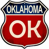 Oklahoma Metal Novelty Highway Shield Sign 12" (HS)