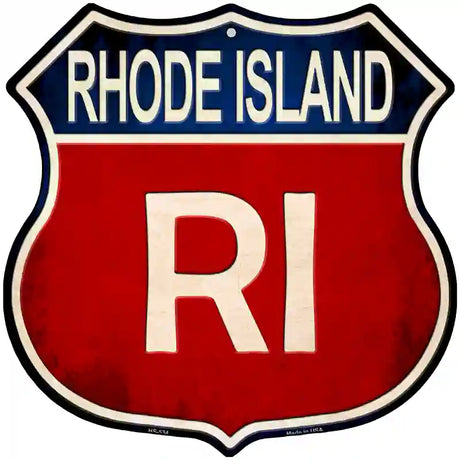 Rhode Island Metal Novelty Highway Shield Sign 12" (HS)