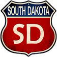 South Dakota Metal Novelty Highway Shield Sign 12" (HS)