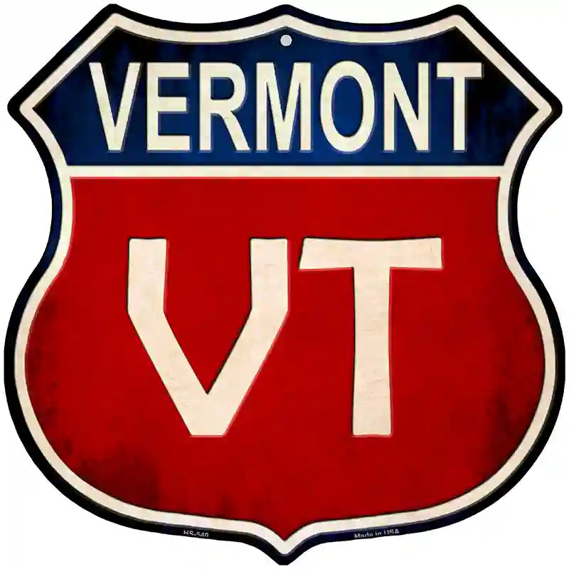 Vermont Metal Novelty Highway Shield Sign 12" (HS)