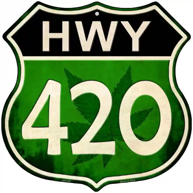 Hwy 420 Metal Novelty Highway Shield Sign 12" (HS)