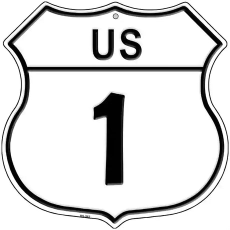 US Highway 1 Novelty Highway Shield Sign 12" (HS)