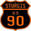 Sturgis US 90 Novelty Metal Highway Shield Sign 12" (HS)