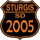 Sturgis US 2005 Novelty Metal Highway Shield Sign 12" (HS)