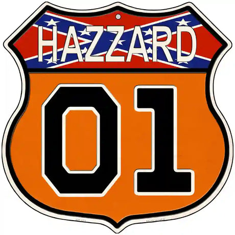 Rebel Hazzard 01 Novelty Metal Highway Shield Sign 12" (HS)