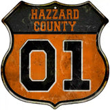 Hazzard 01 Rusty Novelty Metal Highway Shield Sign 12" (HS)