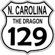 North Carolina Dragon 129 Novelty Metal Highway Shield Sign 12" (HS)