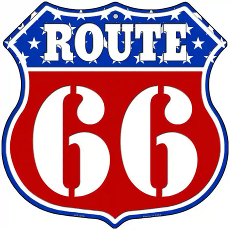 Route 66 Stars Novelty Metal Highway Shield Sign 12" (HS)