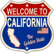 California Established Novelty Metal Highway Shield Sign 12" (HS)