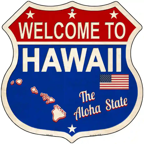 Hawaii Established Novelty Metal Highway Shield Sign 12" (HS)