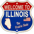 Illinois Established Novelty Metal Highway Shield Sign 12" (HS)