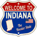 Indiana Established Novelty Metal Highway Shield Sign 12" (HS)