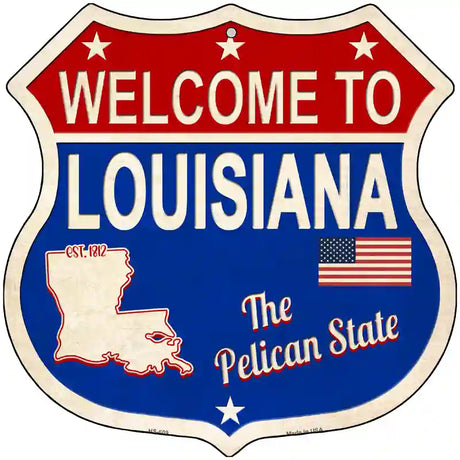 Louisiana Established Novelty Metal Highway Shield Sign 12" (HS)