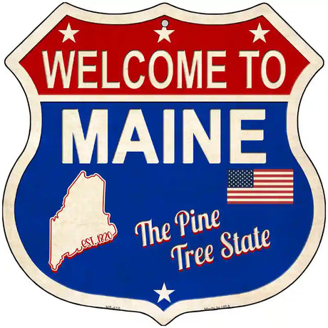 Maine Established Novelty Metal Highway Shield Sign 12" (HS)